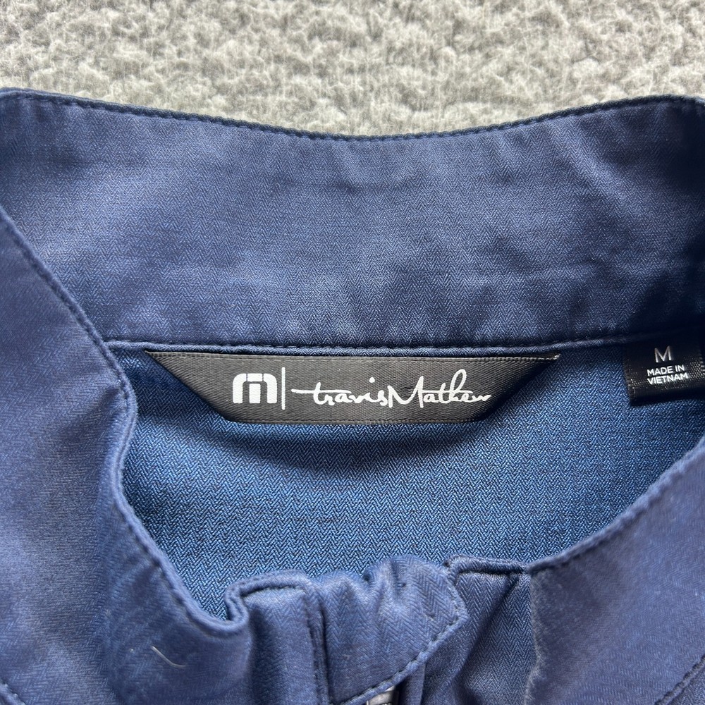 Travis Mathew Jacket Men's Medium Navy Windbreaker Performance Golf Full Zip