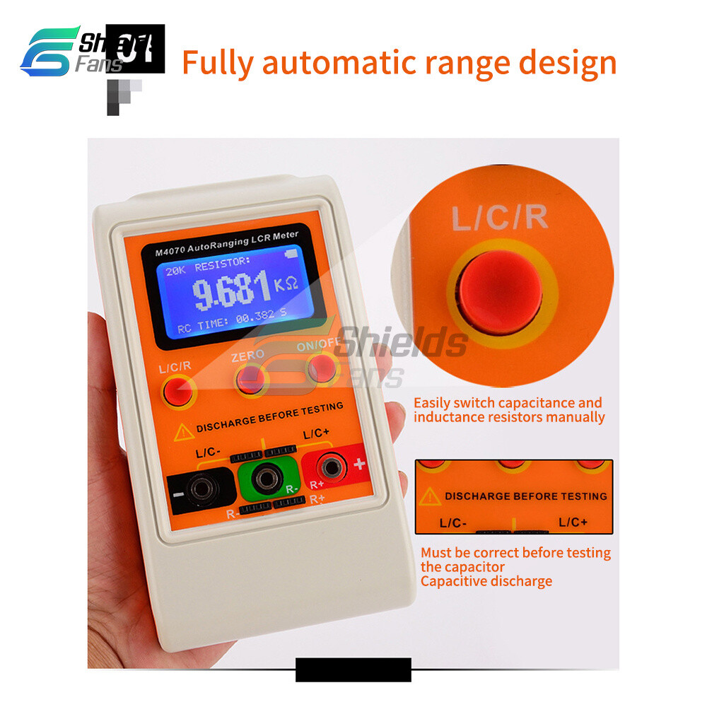 M4070 Handheld Auto Ranging LCR Meter Capacitance Inductance Resistance Tester