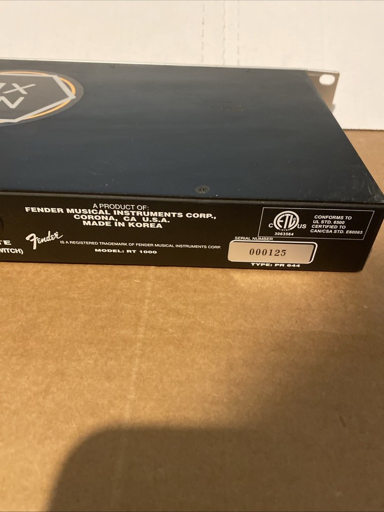 Fender Rt1000 Digital Rack Mount Tuner