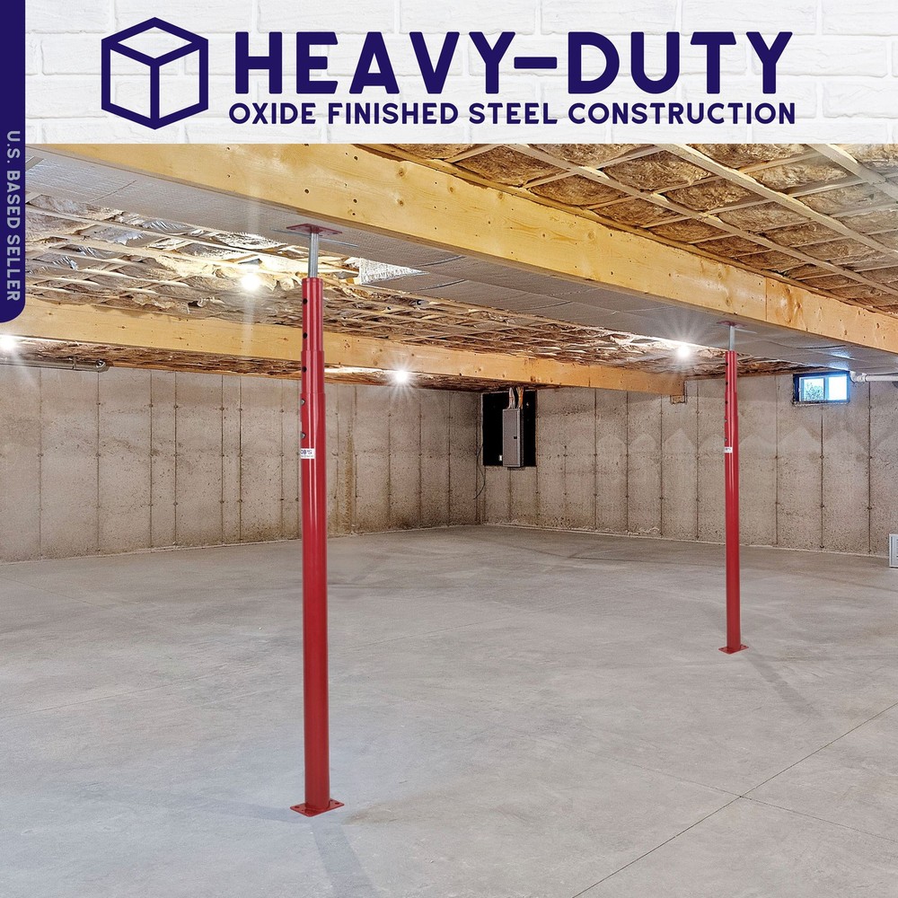 BISupply Adjustable Floor Jack Post Basement 1pk - 150in Ceiling Support Pole