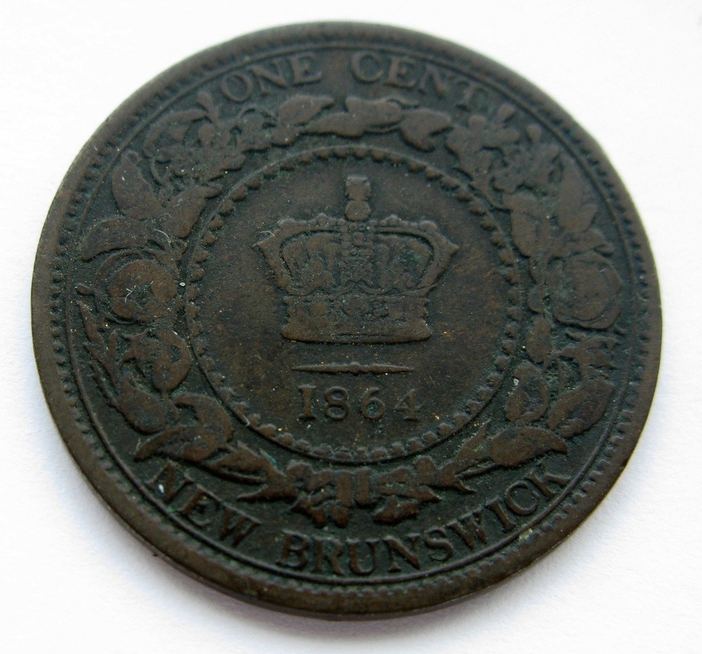 1864 New Brunswick Large One cent