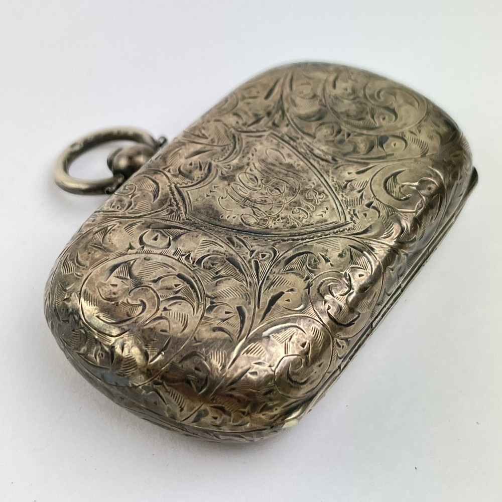 Antique Solid Silver Combination Sovereign Case Stamp Holder Samuel M Levi 1911