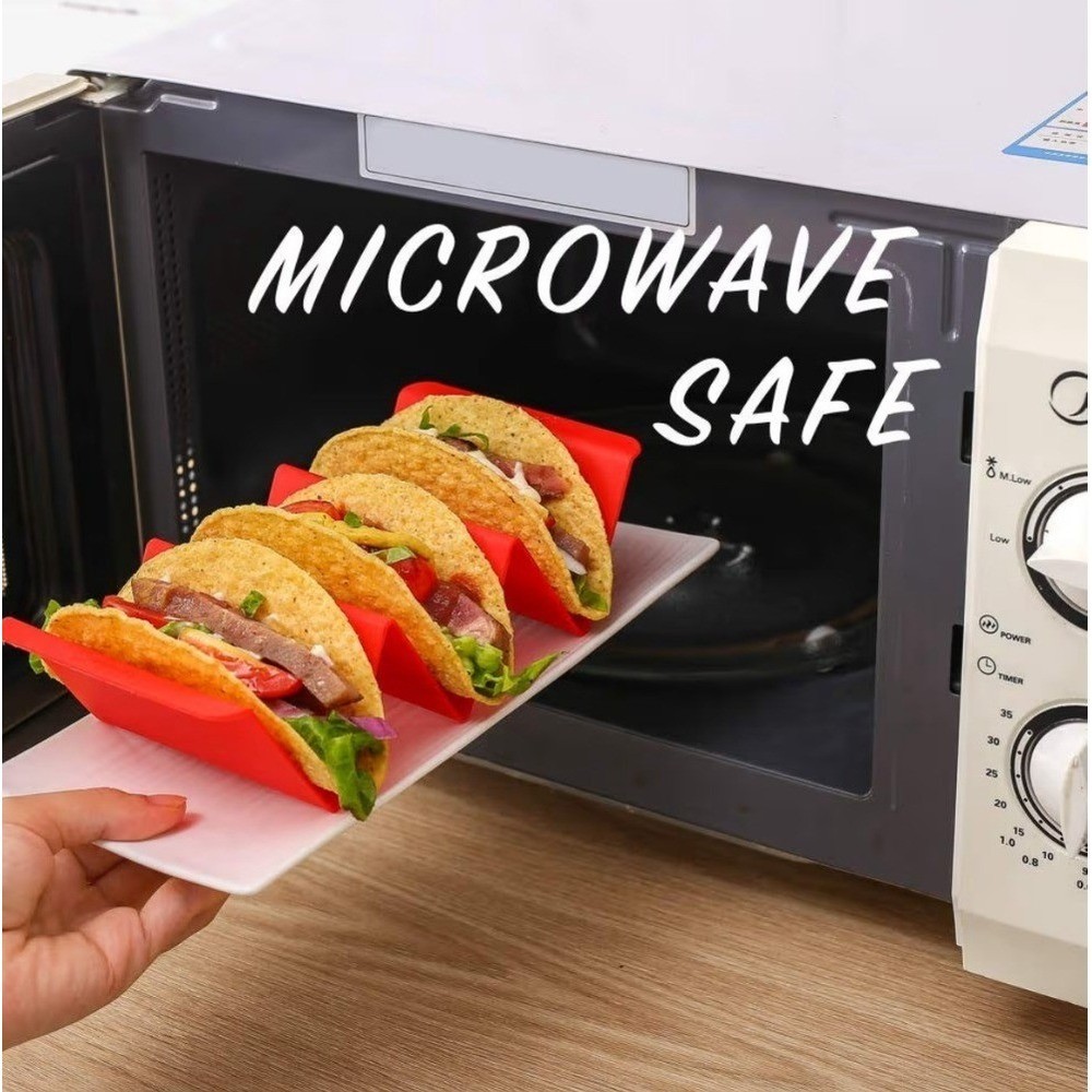 Aichoof Taco Holder Stands 6 Pack Set Hard and Sturdy Multicolor