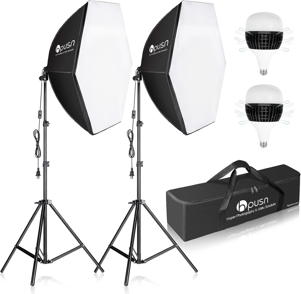 Continuous Photo Lighting Softbox 30x30in 2 Bulbs