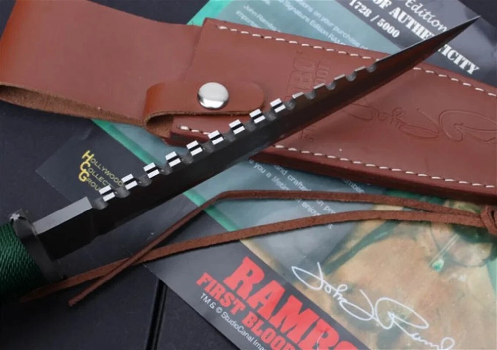 New FixedBlade Rambo Hand signed version Collection Outdoor Utility Tools VTH32A