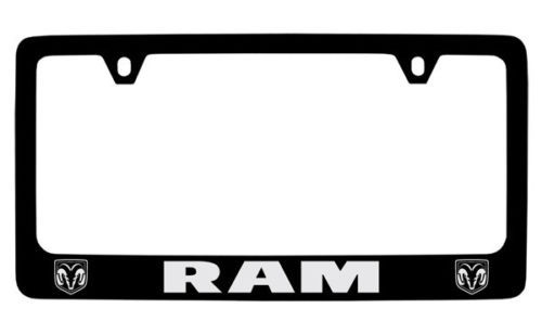 Ram Black PLASTIC  License Plate Frame