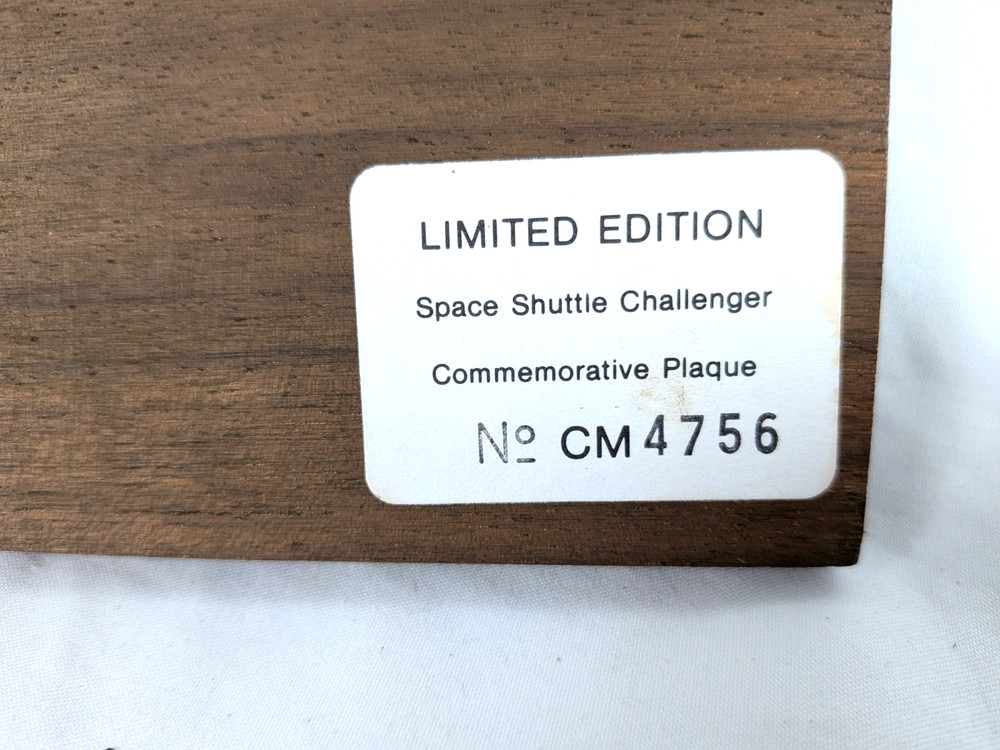 Made In Space Aboard The Space Shuttle Challenger Plaque Polystyrene Spheres