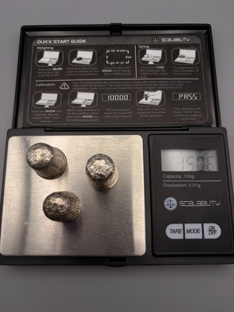 Antique Sterling Silver Thimble Lot