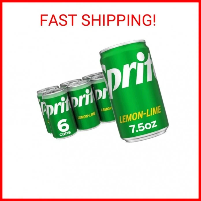 Sprite Lemon Lime Soda Soft Drinks, 7.5 fl oz, 6 Pack
