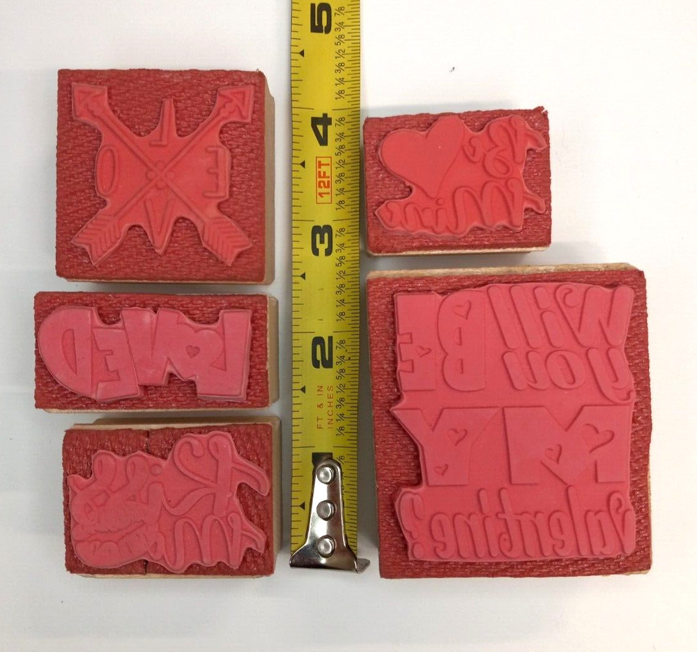 Valentine's rubber stamp set