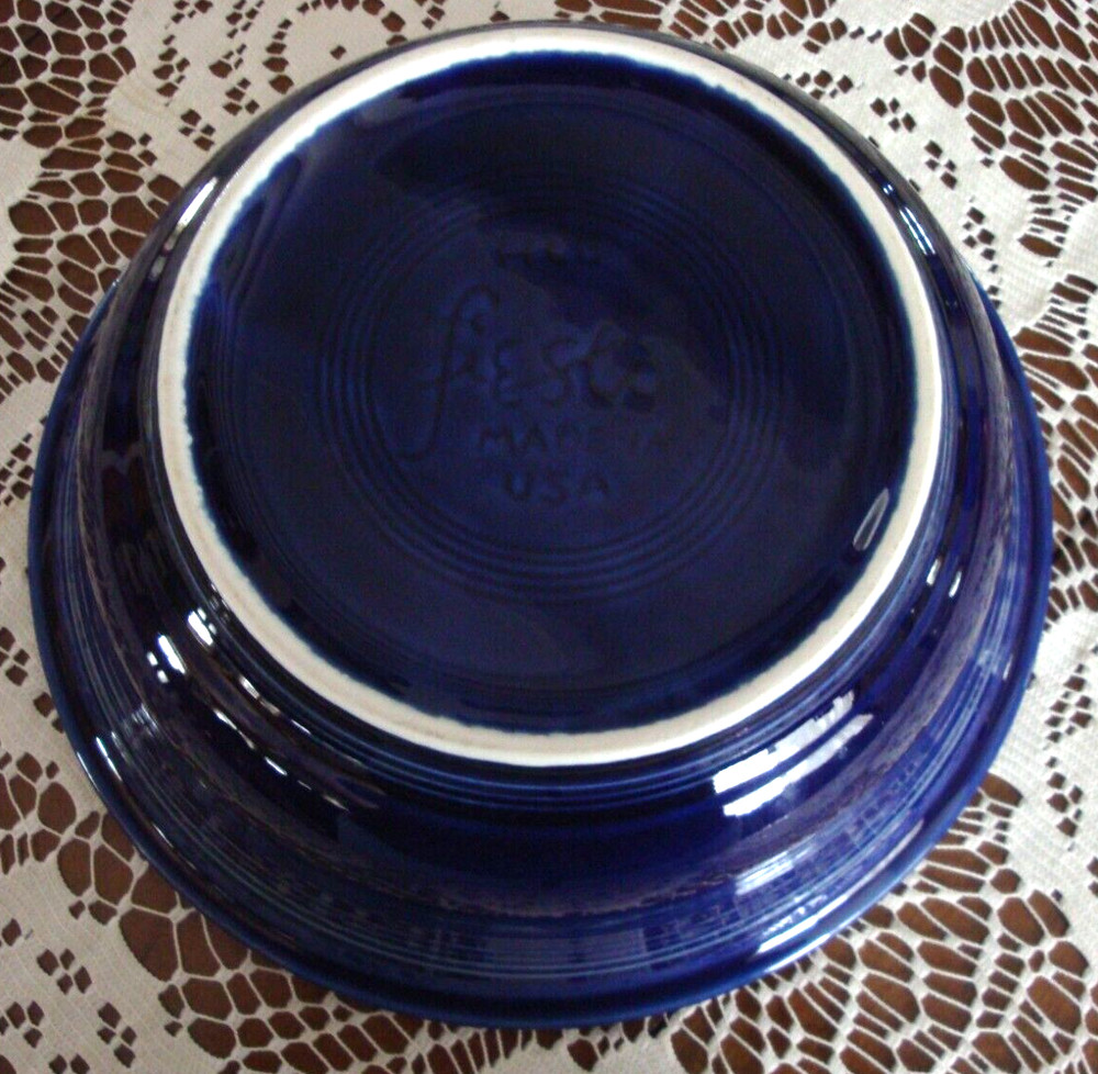 Fiesta Casserole Serving Bowl Cobalt Blue 9.25” Diameter & 3.5” Deep
