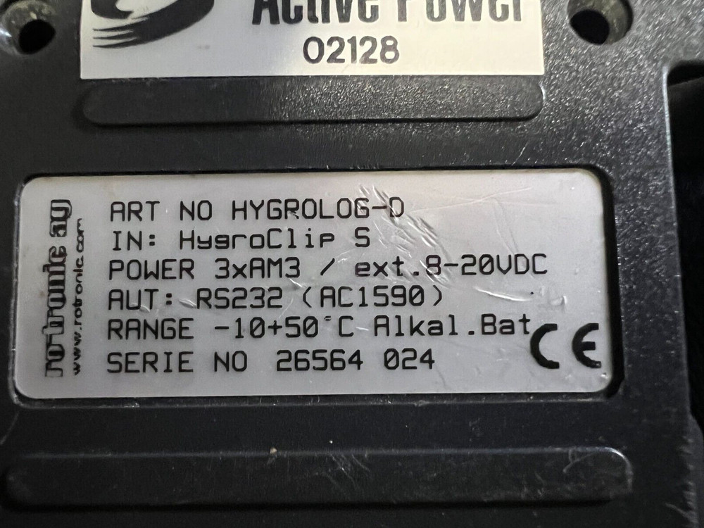 Rotronic HygroLog-D Temperature Humidity Data Logger