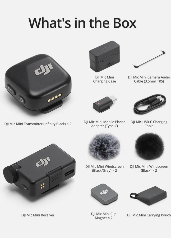 DJI Mic Mini Wireless Omnidirectional Microphone System