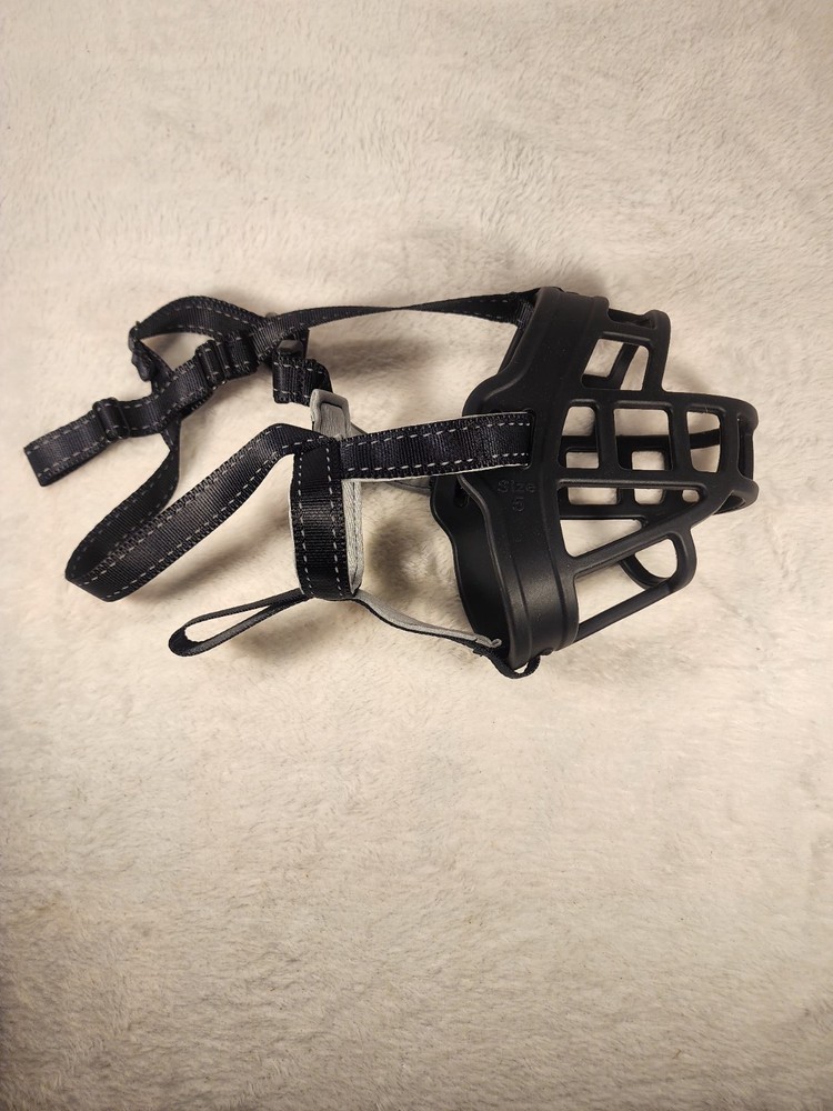 Barkless Silicone Basket Dog Muzzle Size 5 Adjustable NEW