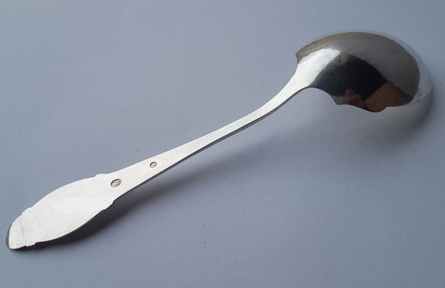 Large Serving Spoon/ Serving Spoon, Denmark, 830 Silver, circa 1925 K795