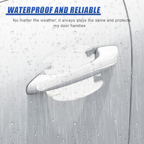 16PCS Car Door Handle Cup Scratch Protector Set - Universal Waterproof Clear