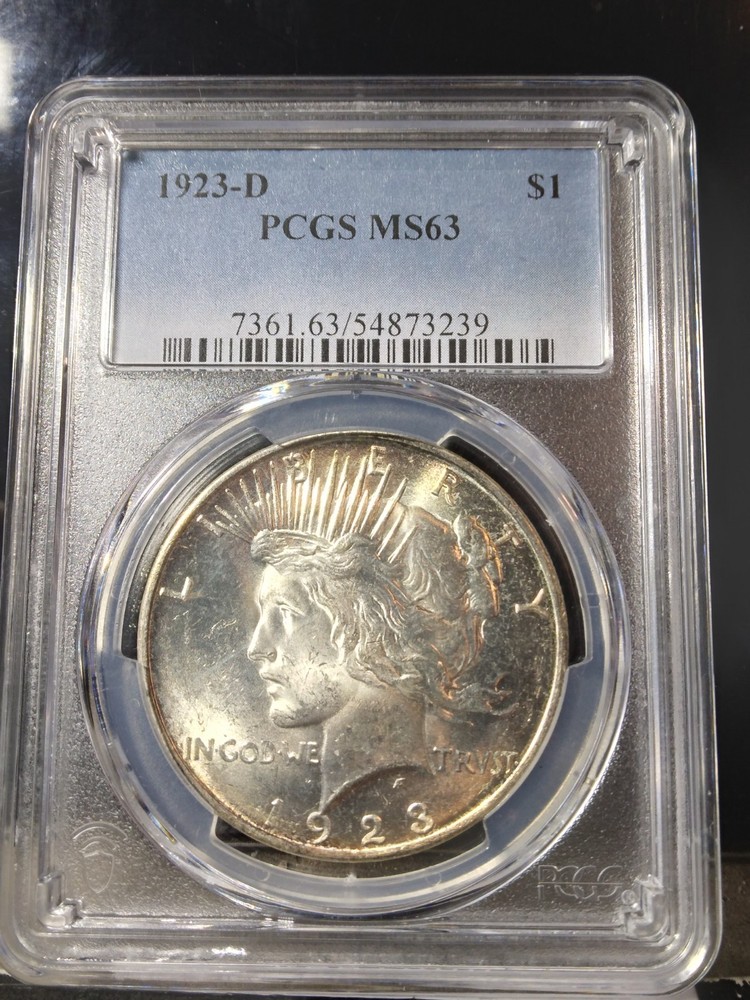 1923 D Peace Silver Dollar PCGS MS-63