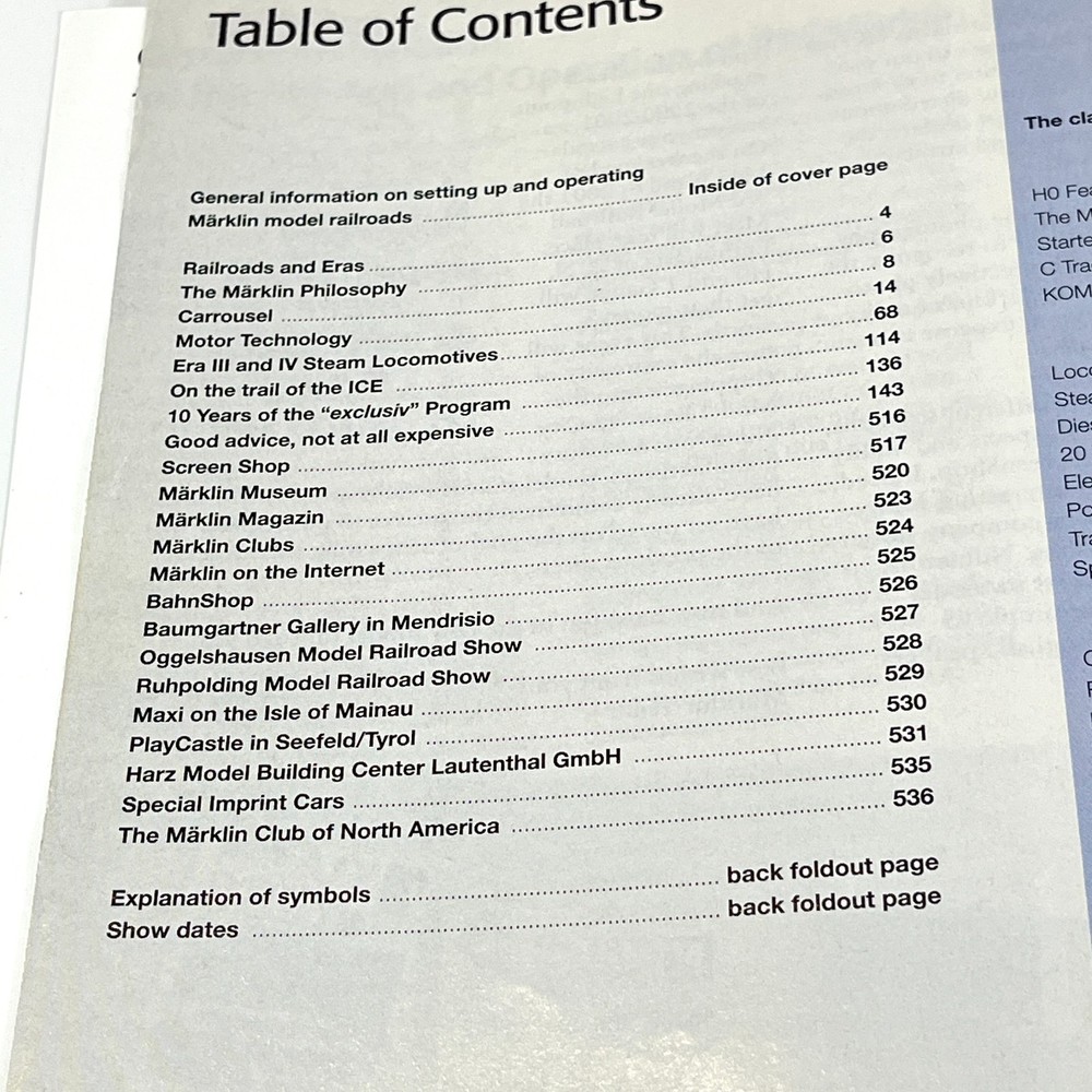 Marklin 2000 2001 Full Line Complete Program Product Catalog