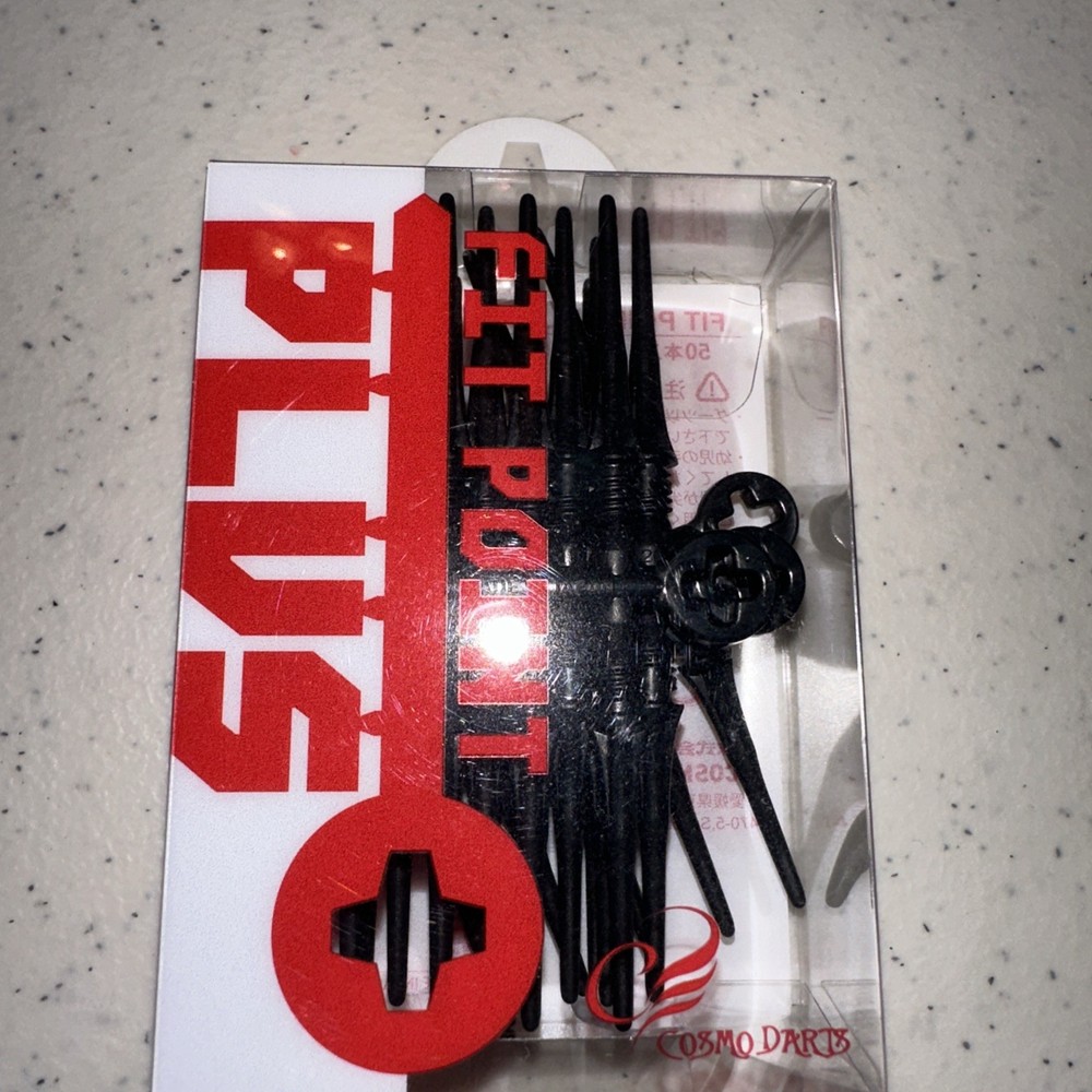 Cosmodarts Fit Point Plus Tip, Black, 50 Count