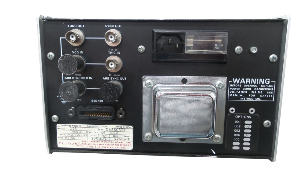 Wavetek Model 275 Programmable Arbitrary Function Generator - Free Shipping