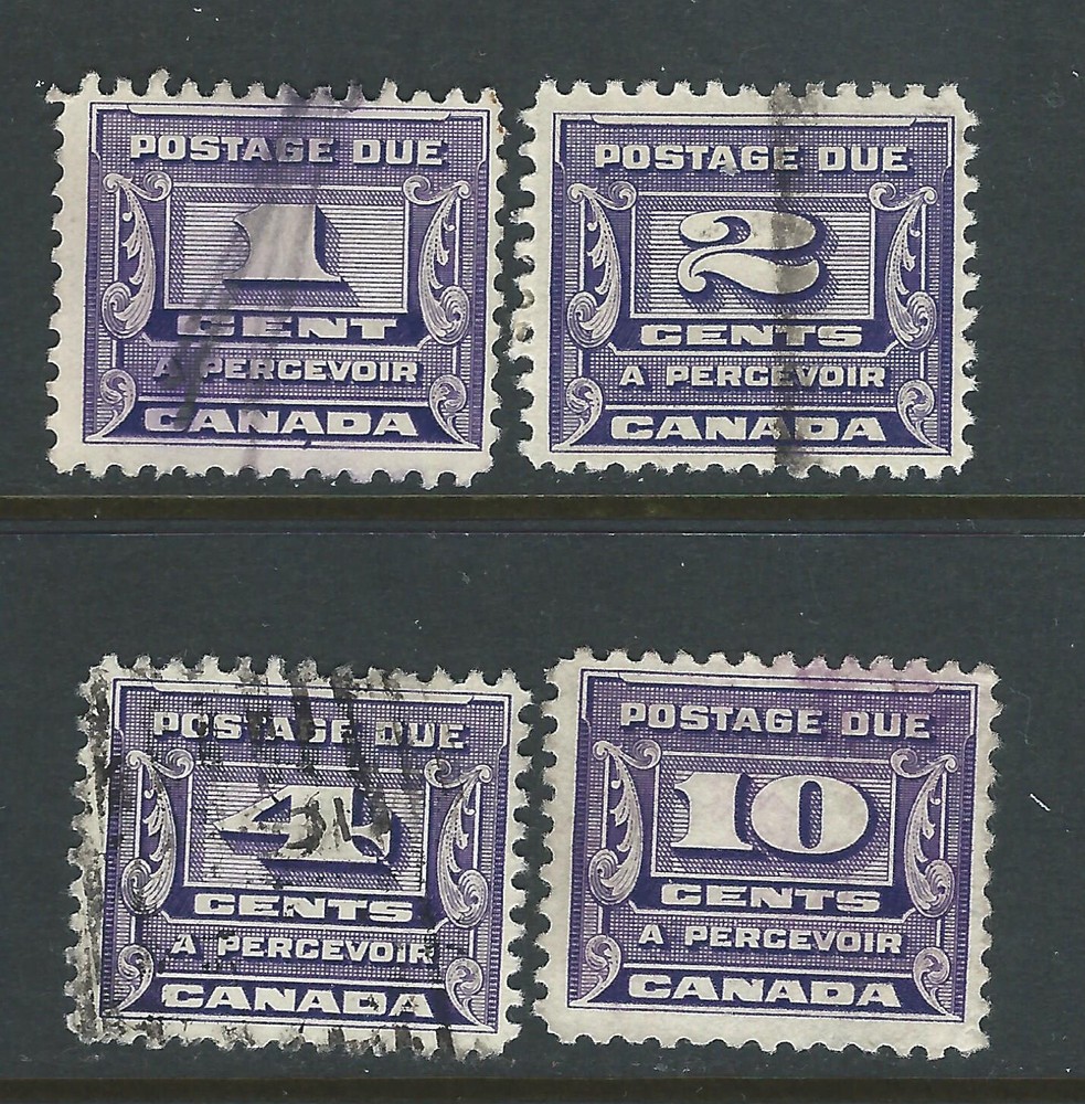 Bigjake: Canada #J11 to J14, Postage Due