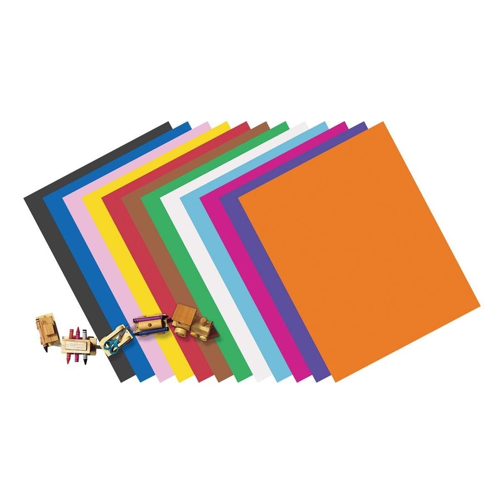 Pacon Poster Board - Assorted Colors - 100 Sheets