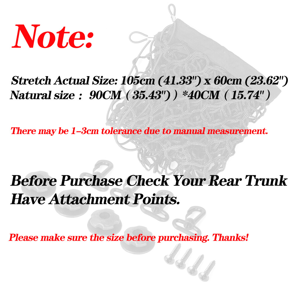 Rear Trunk Envelope Style Mesh Web Cargo Net for DODGE CHALLENGER 2008-2022