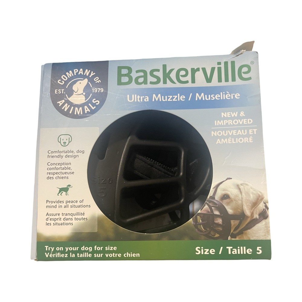 BASKERVILLE ULTRA MUZZLE - Size 5 New- Humane Muzzle