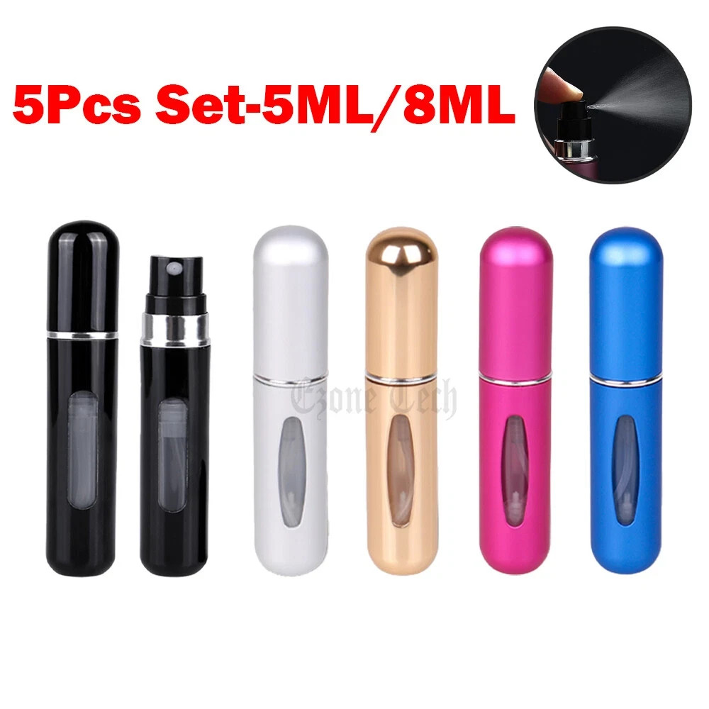 9PCS 5ml Travel Perfume Atomizer Refillable Mini Spray Bottle
