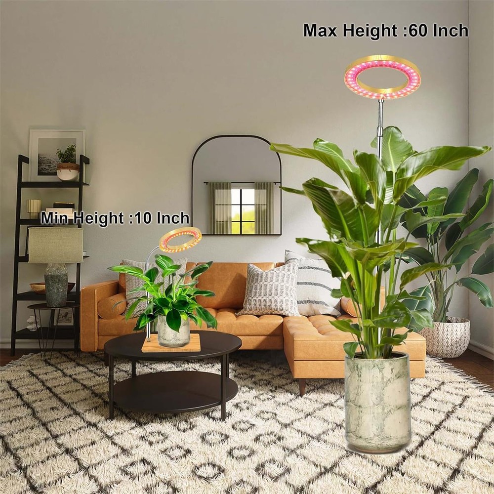 LED Grow Lights Plants Full Spectrum Plant Light Adjustable Automatic Timer US