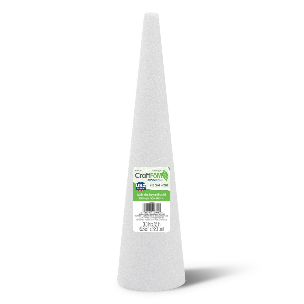 Styrofoam Cone 15"X4"