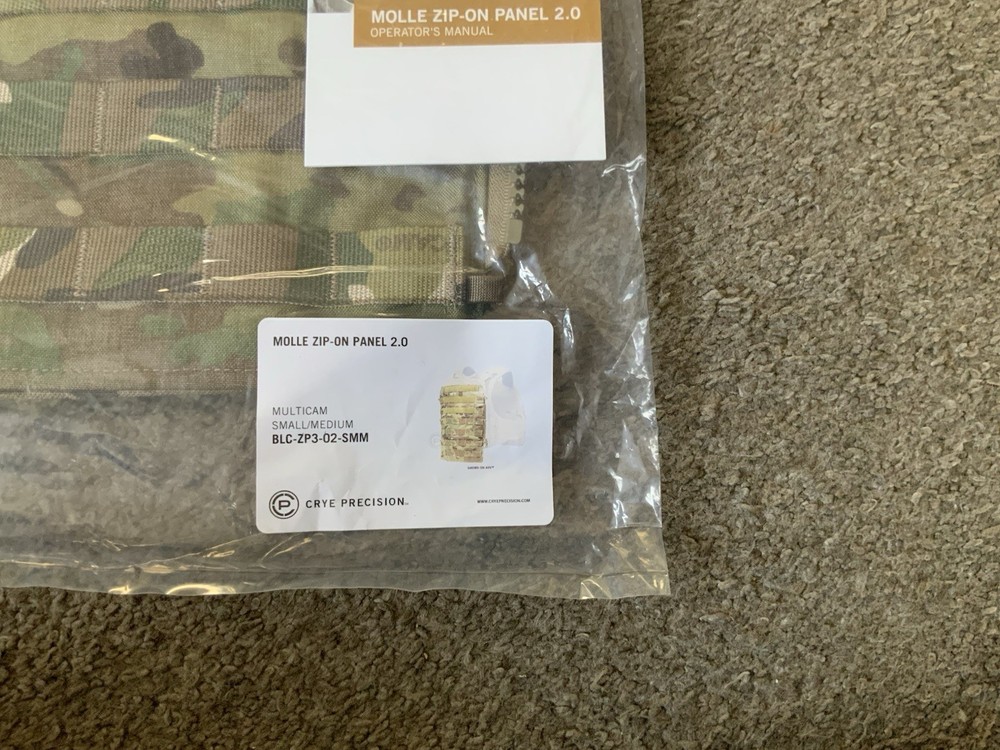Crye Precision MOLLE Zip-On Panel 2.0, Multicam, SM/M