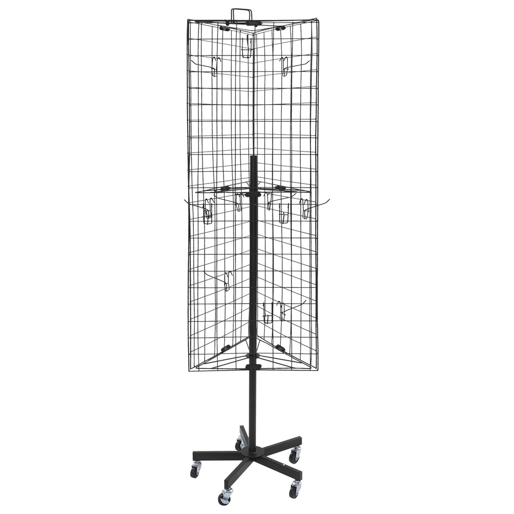 Triangular Grid Panel Display Stand Mobile Grids Wall Showing Shelf Freestanding
