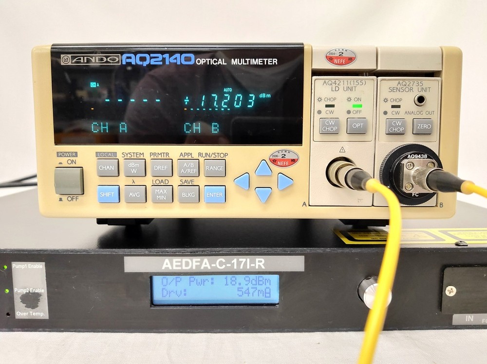 Amonics AEDFA-C-17I-R EDFA Optical Amplifier WORKING