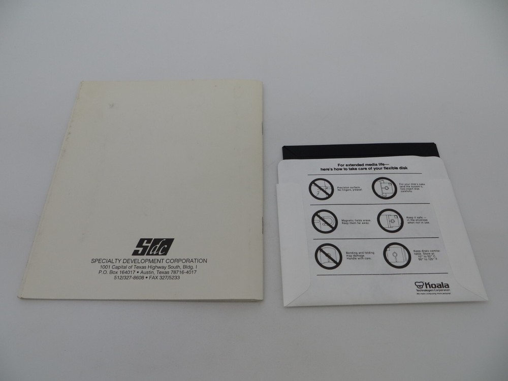 5.25" Floppy Disk & Manual for Advanced Math CoProcessor vintage computer disc