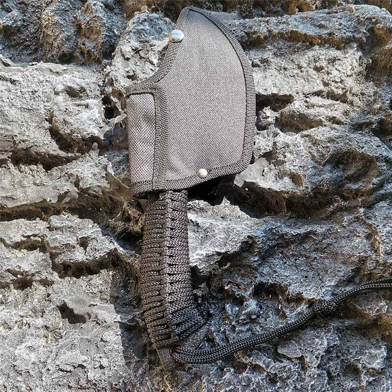 Tactical Hand Axe Camping Hatchet Survival Tomahawk Nylon Sheath Code Wrap Handl