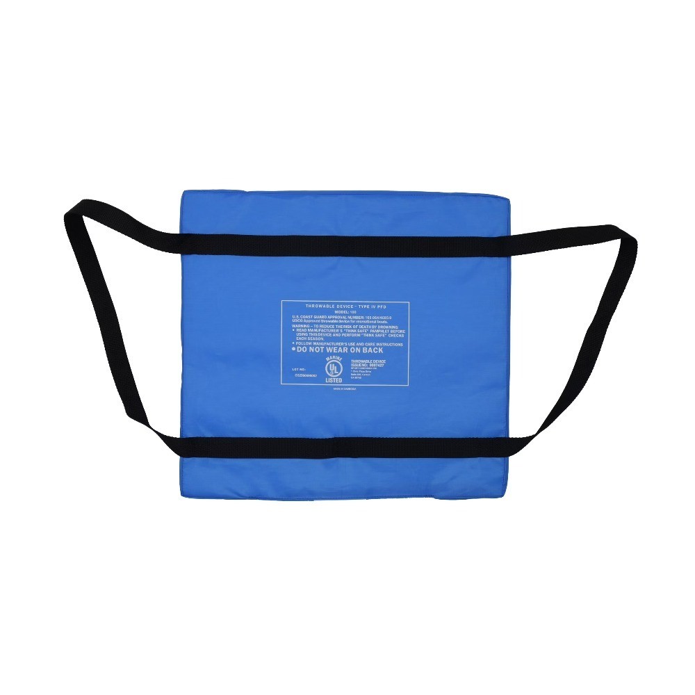 Blue Type IV Flotation Boat Seat Cushion Throwable Safety Device