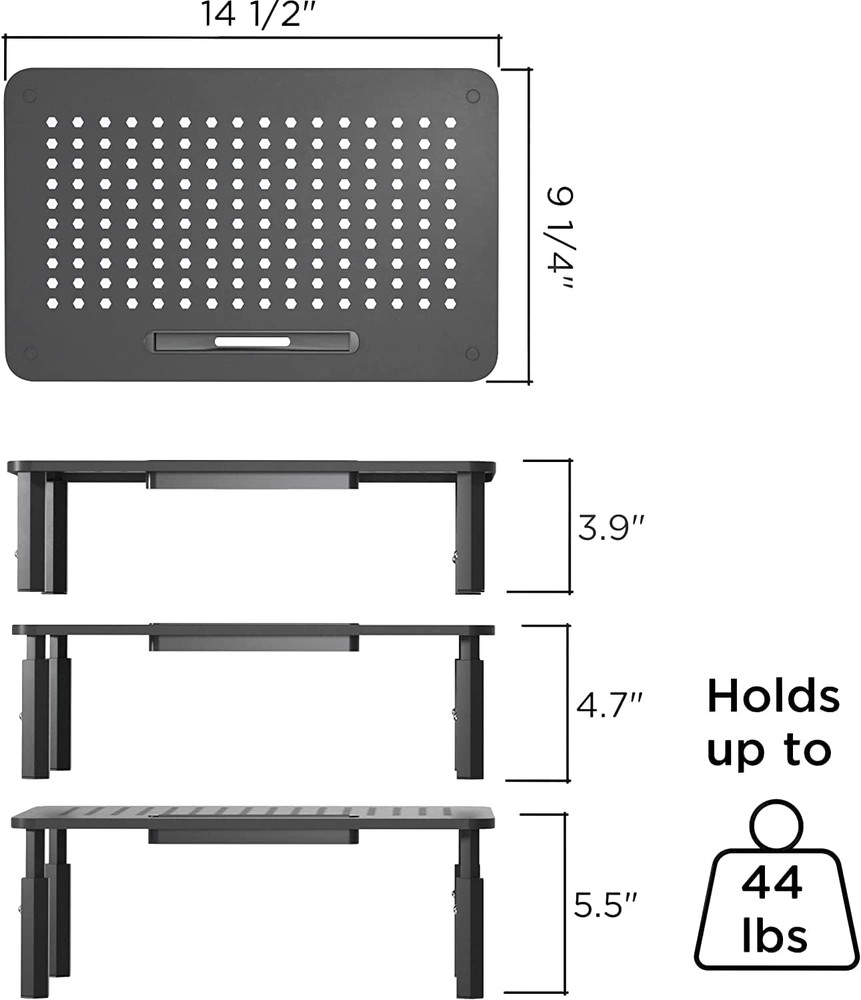 Monitor Stand Riser Computer Screen Desk Shelf for Laptop Desktop Printer