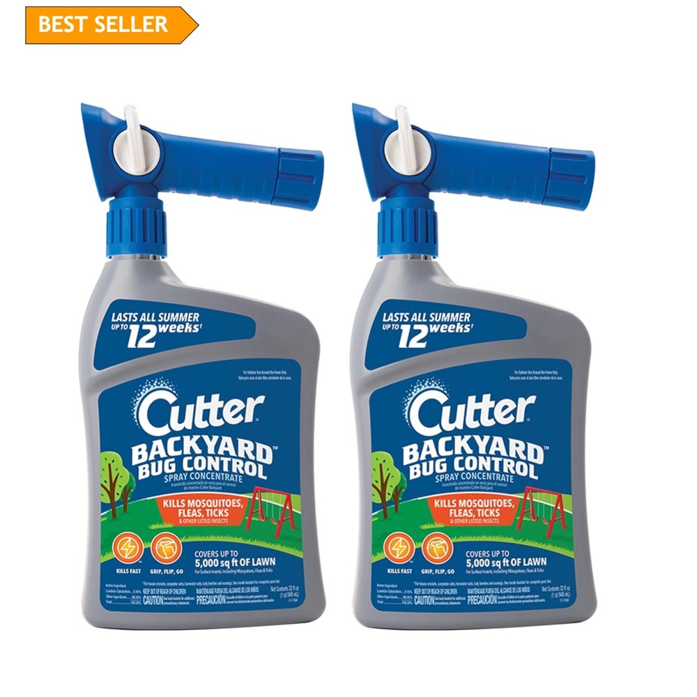 Cutter Backyard Bug Control - 64oz Total Spray for Mosquitoes, Ants & Fleas
