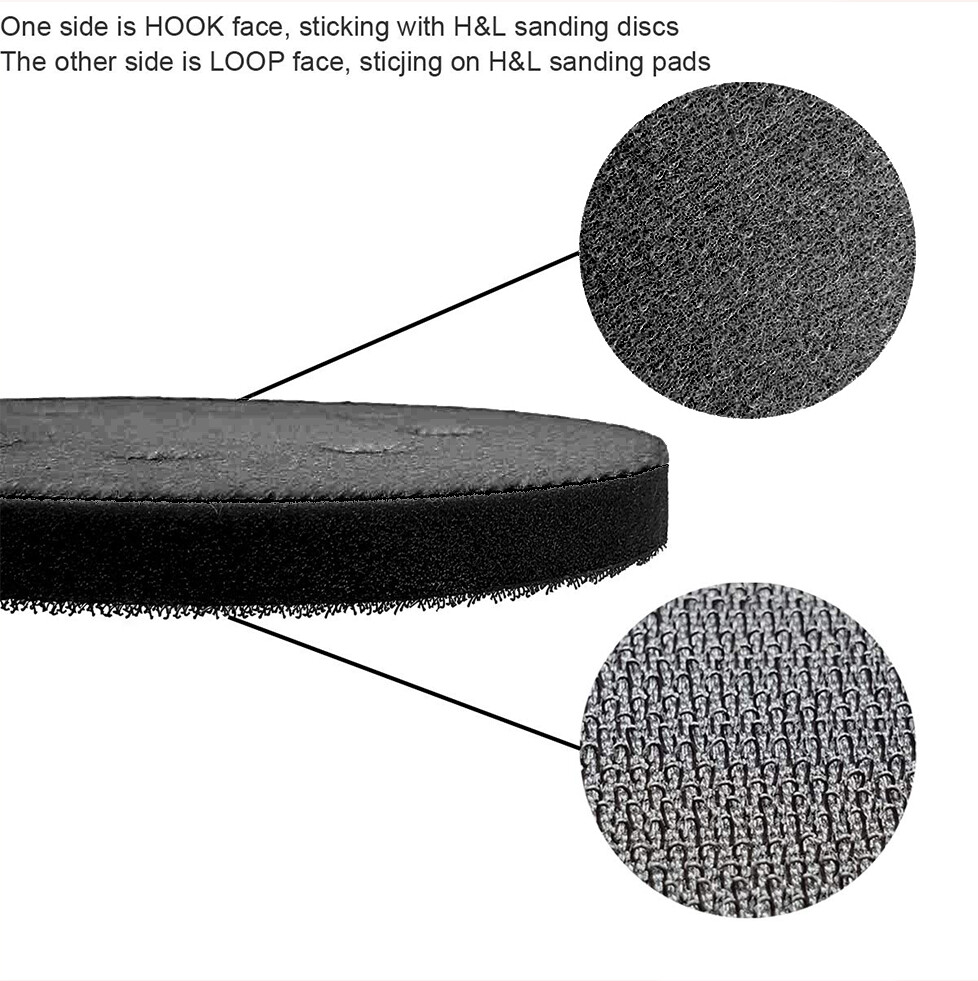 6" Hook & Loop Foam Interface Buffer Backing Pad for Sanding Pads Sanding Disc
