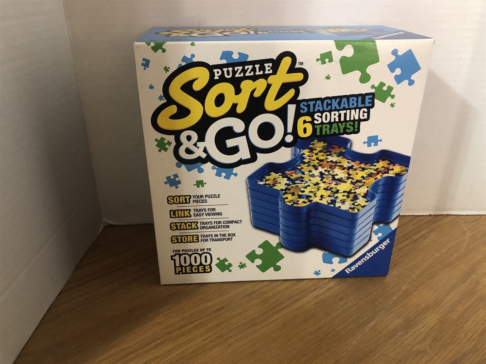 Ravensburger Puzzle Sort & Go! 6 Stackable Sorting Trays.