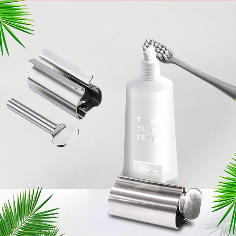 NEW Stainless Steel Rolling Toothpaste Squeezer Dispenser Squeeze TOOLS