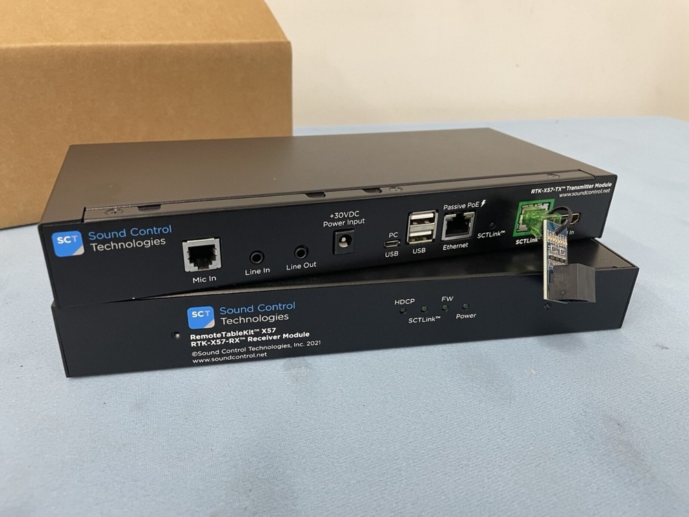 Sound Control Technologies RTK-X57 TX & RX System - Poly Studio Remote Table Kit