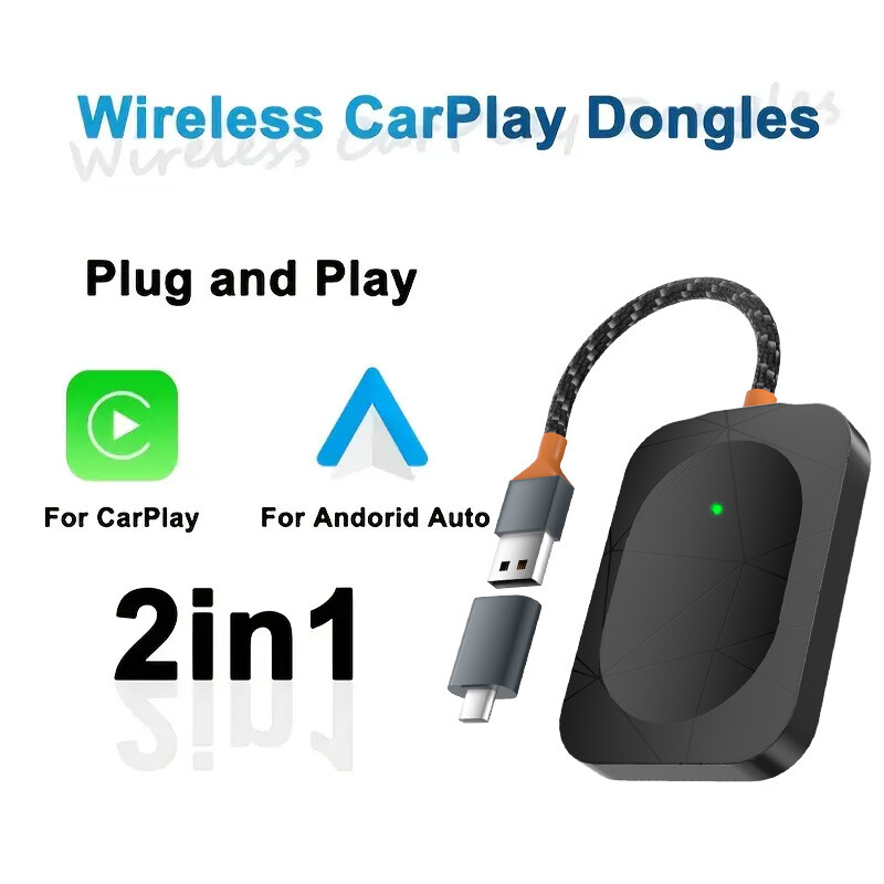 Mini Carplay Wireless Adapter & Android Auto Wireless Adapter for iPhone/Android
