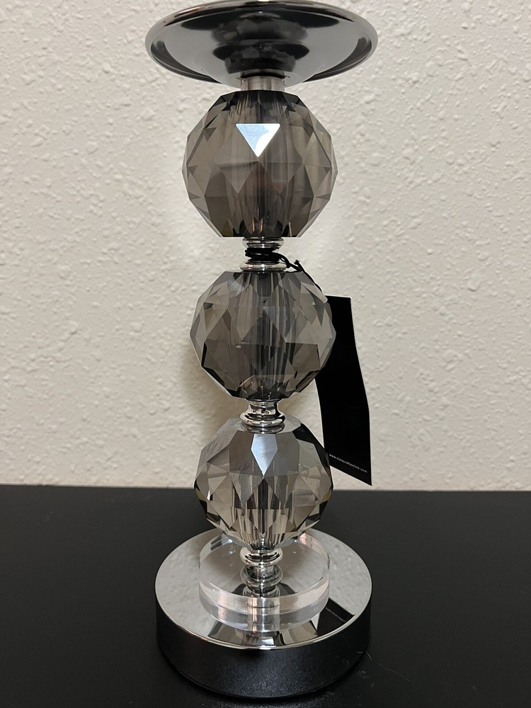 CRYSTAL Lead candle holder, 7.5”