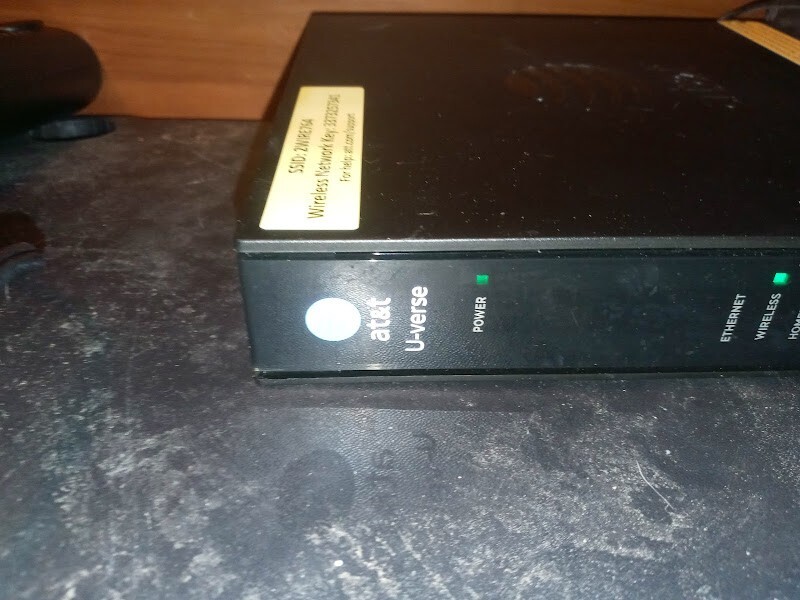 AT&T PACE MODEM/WIRELESS ROUTER MODEL 3801HGV
