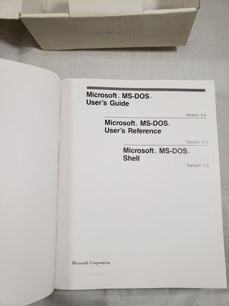 Microsoft MS-DOS 4.01 Operating System & Instruction Manual & Case MSDOS 4 book