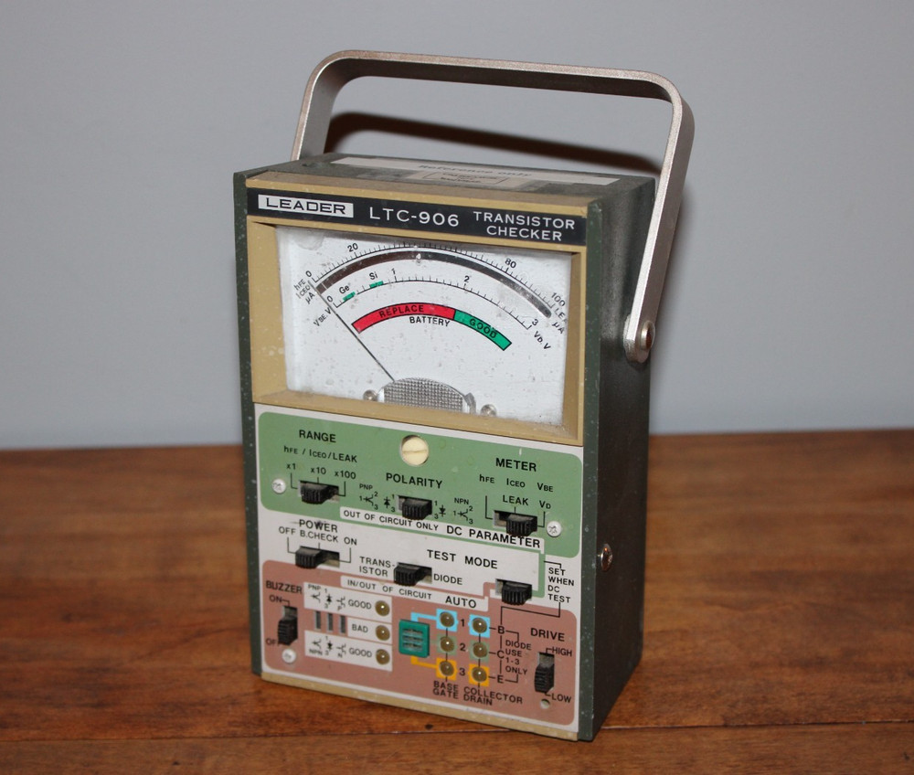 Leader LTC-906 Transistor Checker "Reference Use Only"