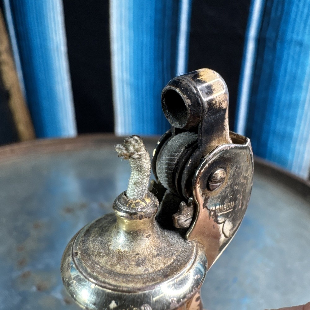 Silver Plate Ronson "DECANTER" Table Lighter Working Condition-VTG