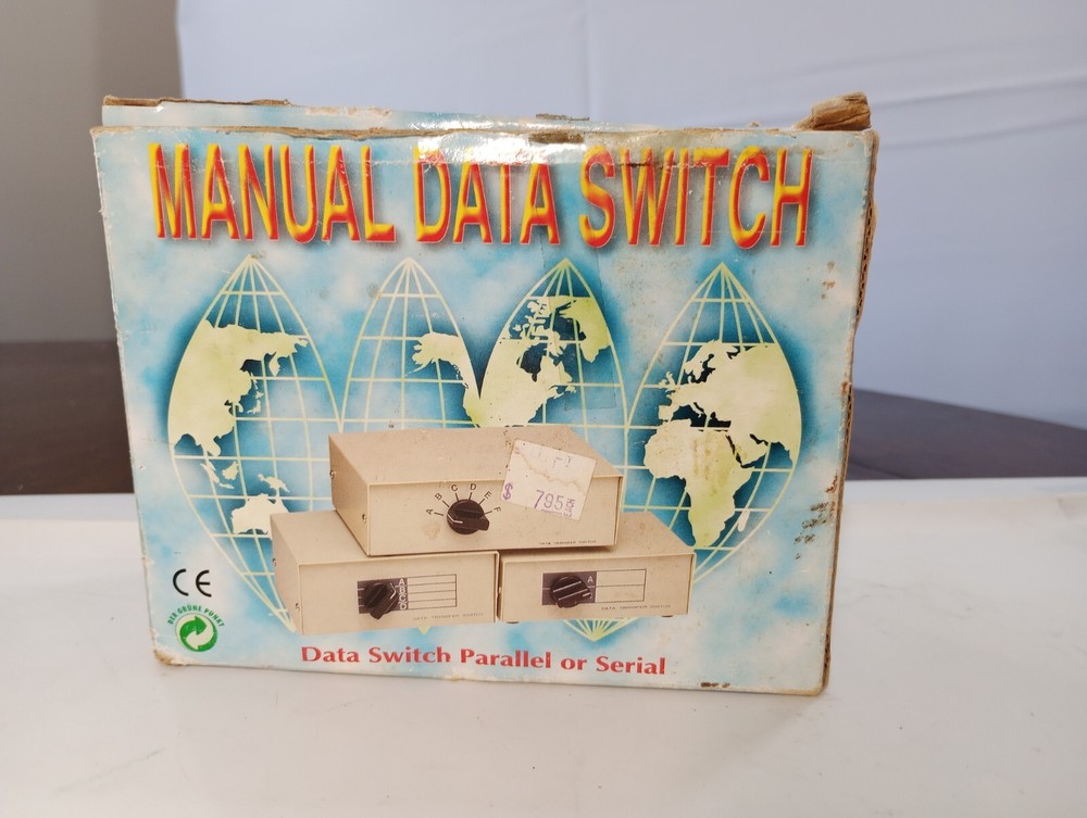 Vintage Manual Data Switch in original packaging not tested